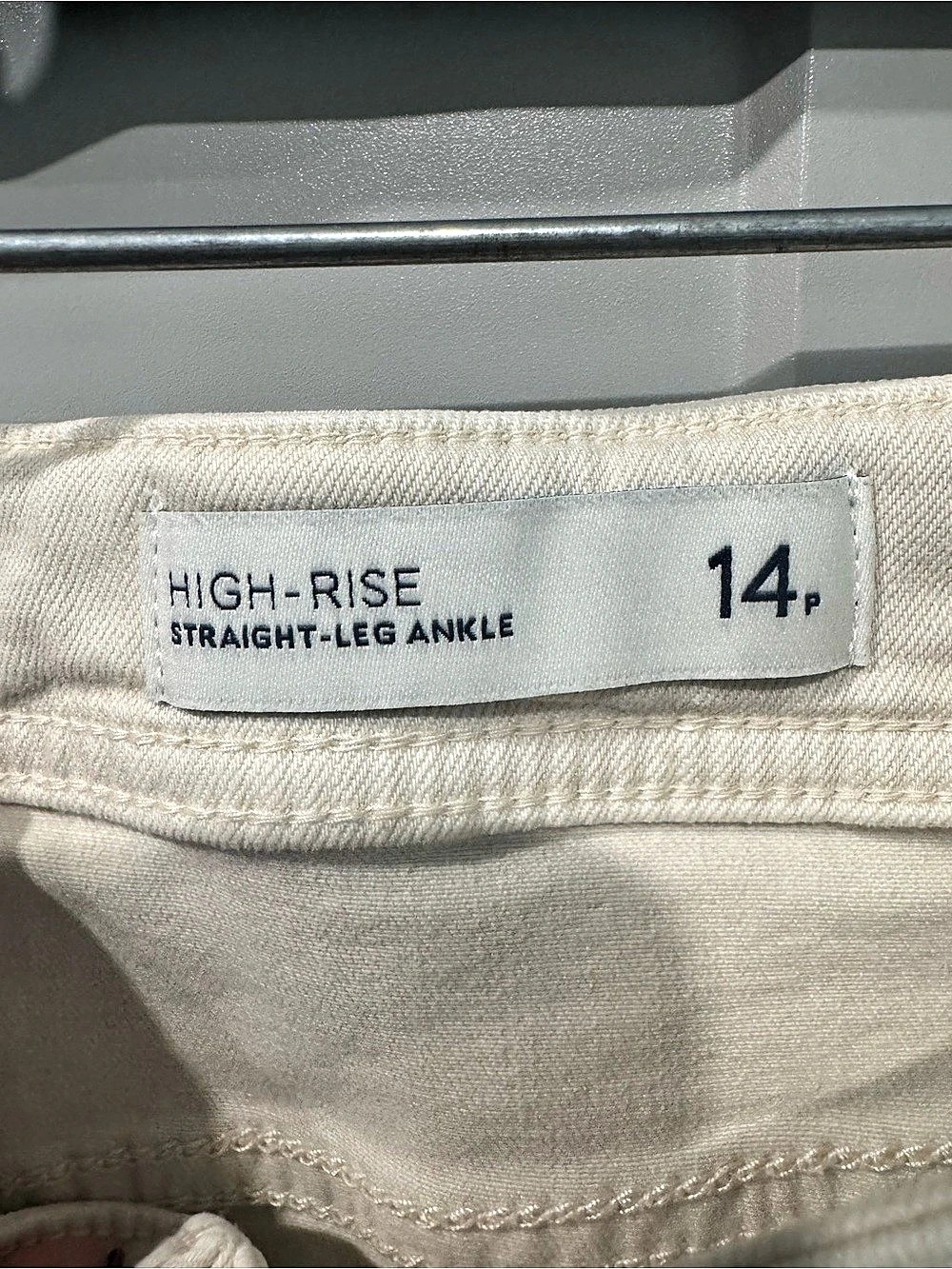 J.Jill High-Rise Straight-Leg Ankle Jeans Cream Size 14P - Picture 4 of 4
